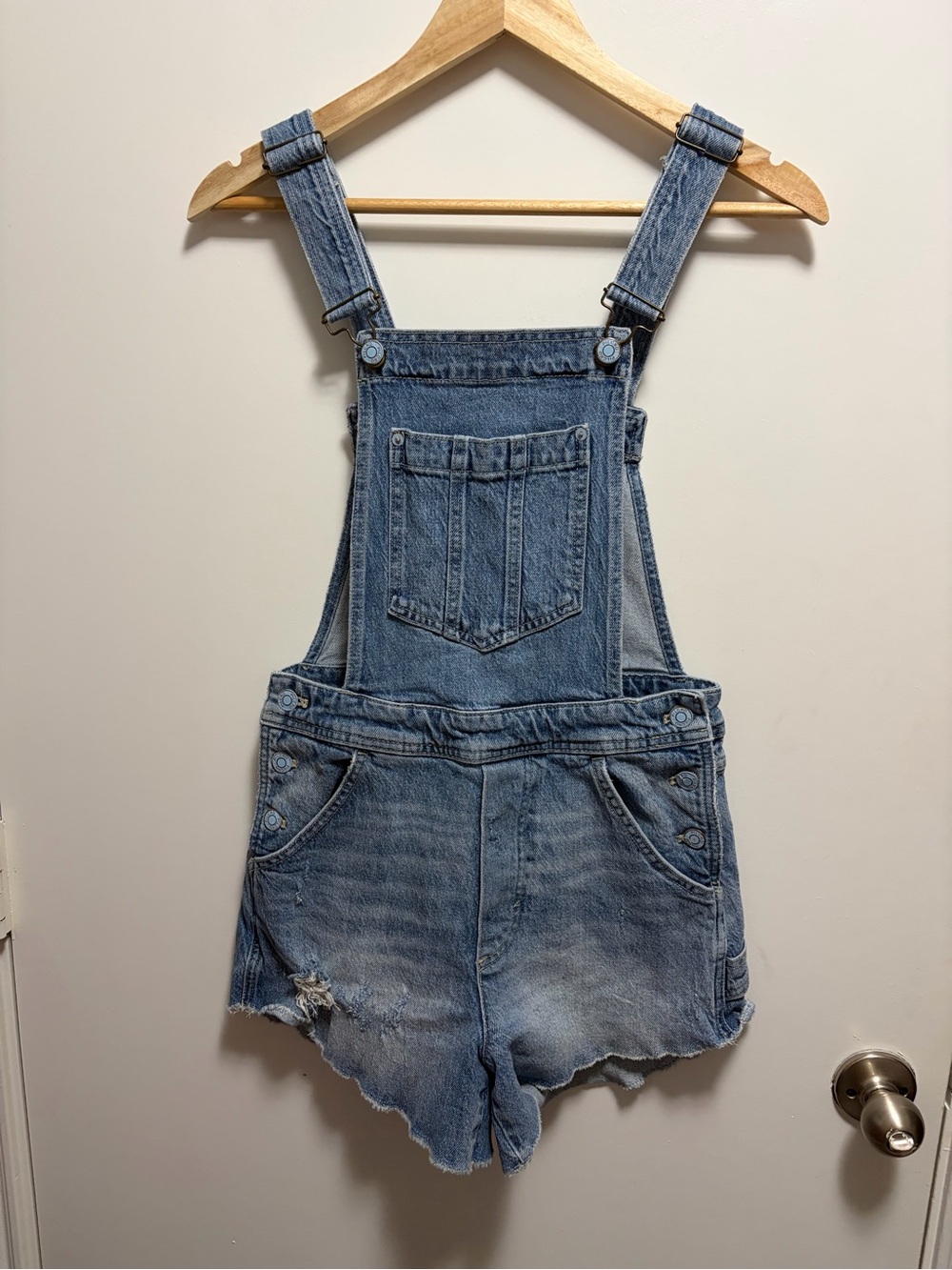 Pilcro Anthropologie Denim Short Overalls Women’s Size 26